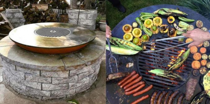근대적 디자인 녹이 스는 야외 숯 BBQ 그릴 코르텐 강 BBQ 화재 용기 구덩이
