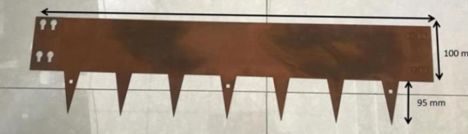 정원 란스크랩링을 위한 금속 경계 에지를 면취가공하는 175포기 센티미터 녹이 스는 코르텐 정원 잔디