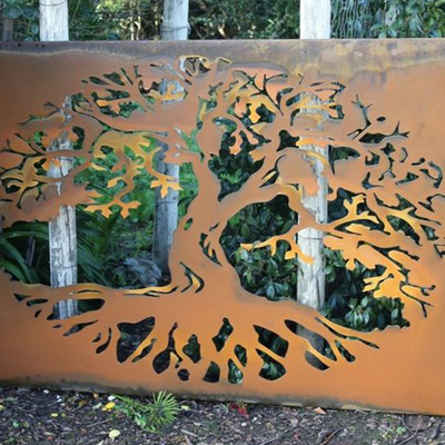OEM 금속 정원 제품 Corten 강철 기밀 스크린 뒤뜰 훈장