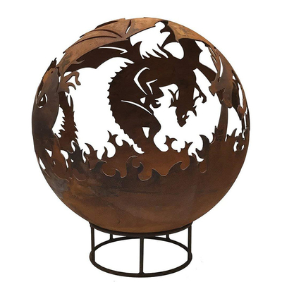 독특한 Corten 강철 녹슨 금속 히이터 불 구덩이 5mm 간격