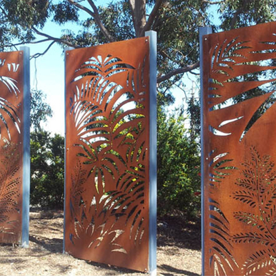OEM 금속 정원 제품 Corten 강철 기밀 스크린 뒤뜰 훈장