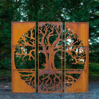 OEM 금속 정원 제품 Corten 강철 기밀 스크린 뒤뜰 훈장