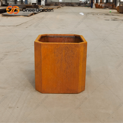 저항하는 옥외 정원 조경 Corten 강철 재배자 상자 시골풍 풍화