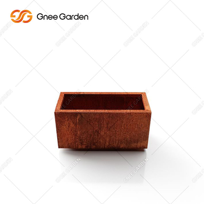 정원을 위한 스퀘어 형상 입방 코르텐 강 경작자 금속 화분