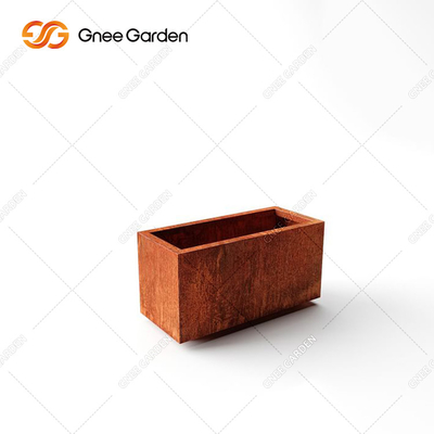 정원을 위한 스퀘어 형상 입방 코르텐 강 경작자 금속 화분