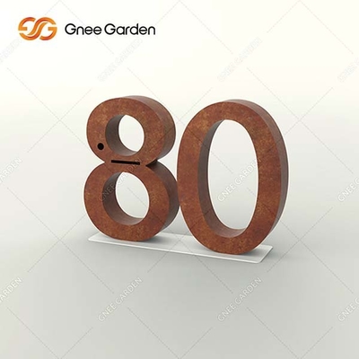 ISO9001 표준 녹슨 강철 우편함 동시대 기하학적인