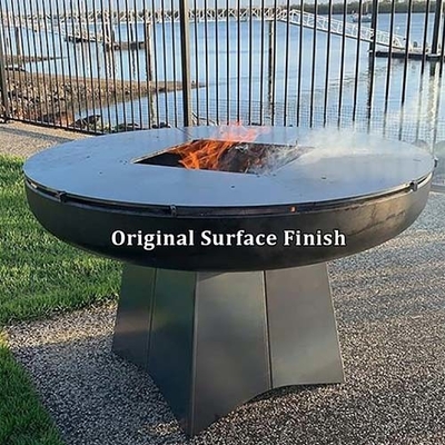 풍화 Corten 강철 Bbq 불 구덩이 원형 Plancha에 두껍게 3mm