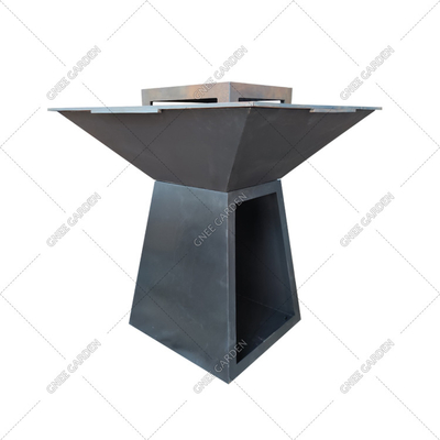 통나무 가게 BBQ 가스 석쇠 옥외 BBQ 석쇠를 가진 Bbq 녹슨 Corten 강철 불 구덩이