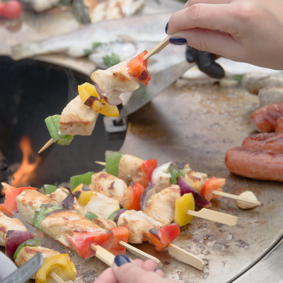 야영 픽크닉을 위해 불타는 Corten 강철 옥외 불 구덩이 강철 BBQ 석쇠