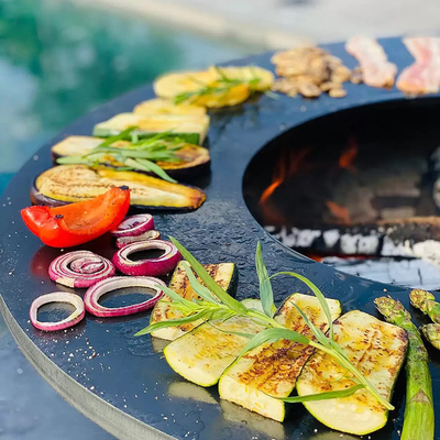 금속 정원 Corten 강철 전 녹슬었던 옥외 BBQ 목탄 석쇠