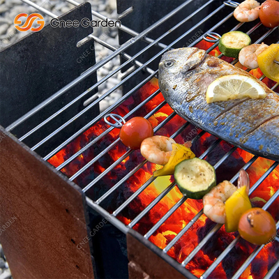 1200 밀리미터는 코르텐 강 BBQ 그릴 숯 연소 장식적이 사각처리합니다