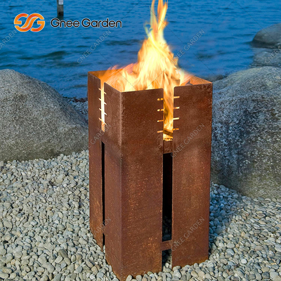 1200 밀리미터는 코르텐 강 BBQ 그릴 숯 연소 장식적이 사각처리합니다