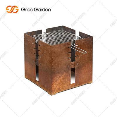 Corten 강철 Bbq 목탄 석쇠 테이블 3mm 간격