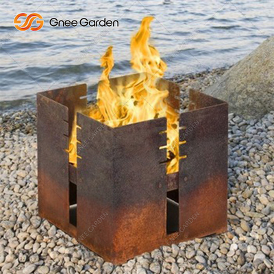 Corten 강철 Bbq 목탄 석쇠 테이블 3mm 간격