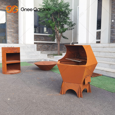 바베큐를 위한 Corten 강철 옥외 요리 목탄 석쇠