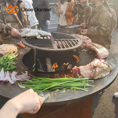정원 녹 코르텐 강 야외 요리 그릴 방화정 BBQ 그릴 패키징 서비스