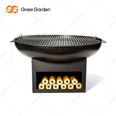 Bbq 야외 요리 그릴 플랜차 그릴 코르텐 강 방화정 검은 채색