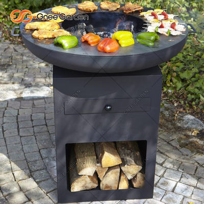 Corten 강철 목탄 Bbq 석쇠 관례를 요리하는 옥외 안뜰 부엌