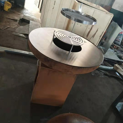 야외 부엌 BBQ 요리를 위한 현대 숯 녹이 스는 마무리 코르텐 강 방화정