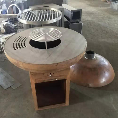 야외 부엌 BBQ 요리를 위한 현대 숯 녹이 스는 마무리 코르텐 강 방화정