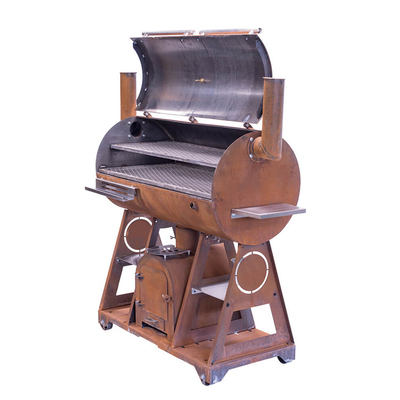 석쇠 요리를 가진 옥외 Corten 강철 불 구덩이 BBQ 야영 요리 난로