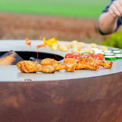 코르텐 강 정원 고대 방화정 녹 BBQ 구덩이 31.5 &quot;