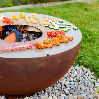 코르텐 강 정원 고대 방화정 녹 BBQ 구덩이 31.5 &quot;