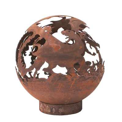 독특한 Corten 강철 녹슨 금속 히이터 불 구덩이 5mm 간격