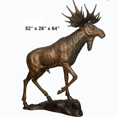 52 인치 야외 무스 브론즈는 CE 인증으로 조각을 합니다
