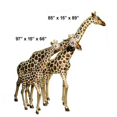 H130cm 생생한 브론즈 기린은 장식적인 거대한 청동 정원 조각을 조각합니다
