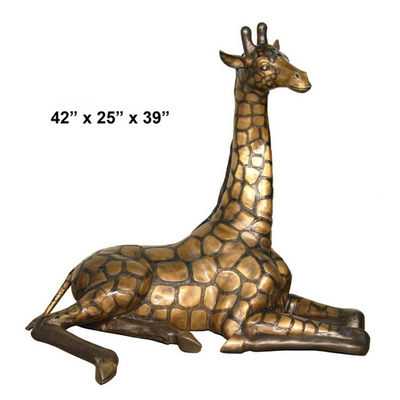 H130cm 생생한 브론즈 기린은 장식적인 거대한 청동 정원 조각을 조각합니다