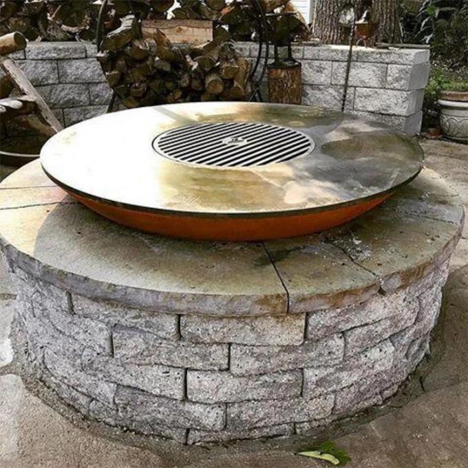 야외 코르텐 강 정원 벽난로 방화정과 Bbq 바베큐 그릴을 야영시키기
