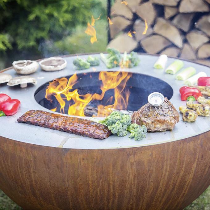 원목 소각 바비큐 화로 코르텐 강 연기없는 화덕 Bbq