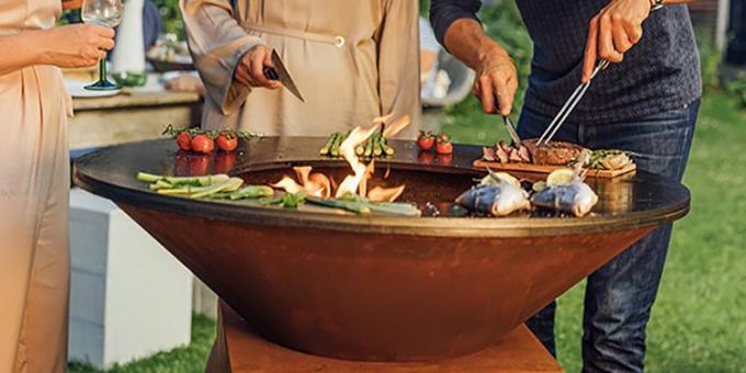 옥외테라스 뒤뜰 요리용 세라믹을 야영시키는 15 인치 숯 BBQ 야외 소풍은 그릴을 바베큐합니다