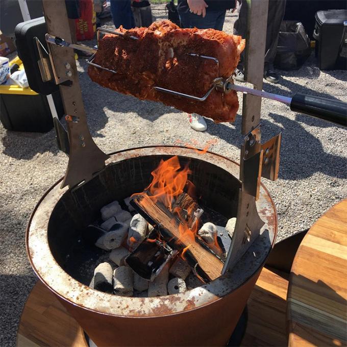 정원 야영을 위한 GN-BBQ-204 야외 코르텐 강 BBQ 그릴을 태우는 야외 요리 장작