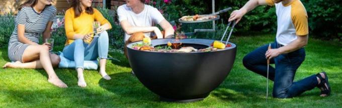 야외 요리 코르텐 강 Bbq 그릴 장식적 야외 야영 코르텐 강 방화정 그릴
