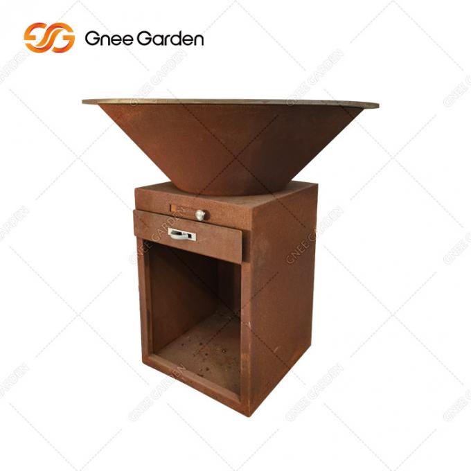야외 녹 브라세로 바비큐 파티 코르텐 강 bbq 그릴을 태우는 인기있는 나무