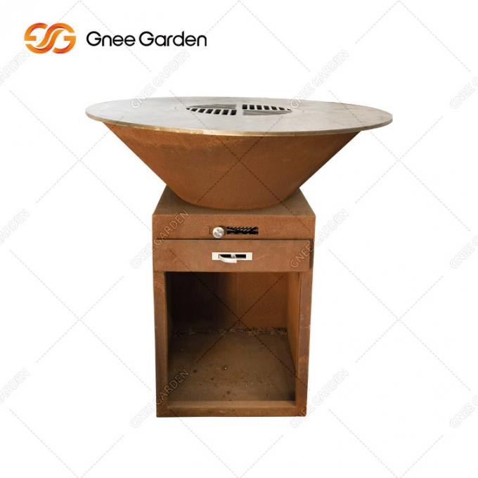 야외 녹 브라세로 바비큐 파티 코르텐 강 bbq 그릴을 태우는 인기있는 나무