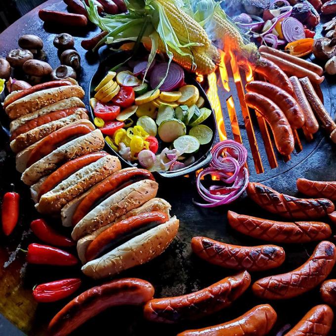 야외 요리를 위한 정원 주방 GN-BBQ-235 코르텐 강 BBQ 그릴