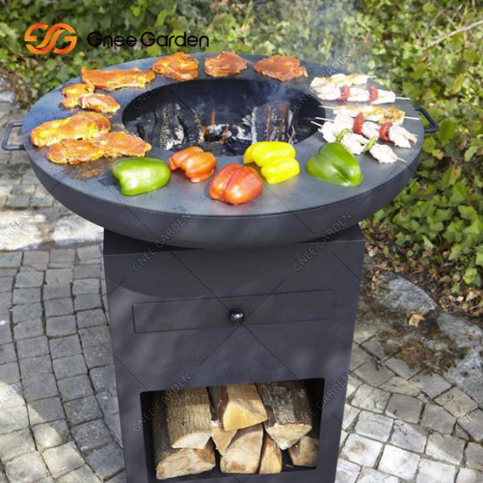 집에 그릴 코르텐 강 숯 흡연자 바비큐 뒤뜰 벽난로 코르텐 강 BBQ 그릴을 바베큐하세요