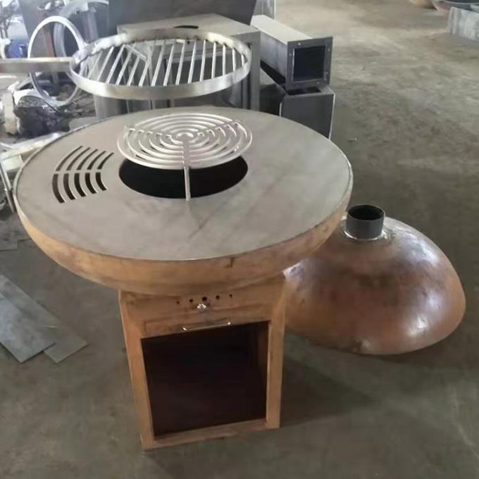 야외 부엌  BBQ 요리용 사용을 위한 현대 숯 녹이 스는 마무리 코르텐 강 방화정