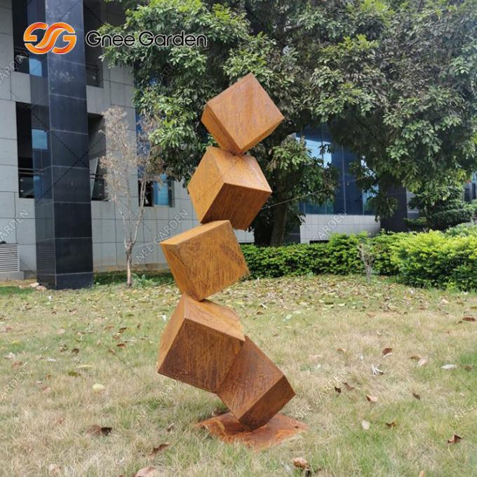 고급 품질 큰 녹이 스는 미술 공예품 코르텐 강 정원 금속 조각상