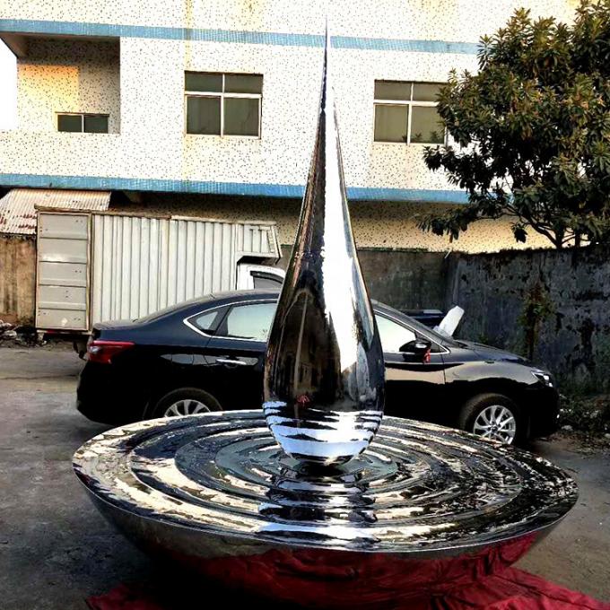 현대 야외 정원 창조적 스테인레스 강 타원구 조각